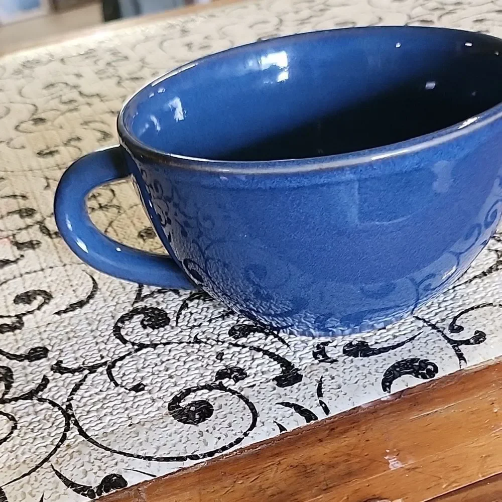 Pier 1 Stoneware Teapot and Cup Set